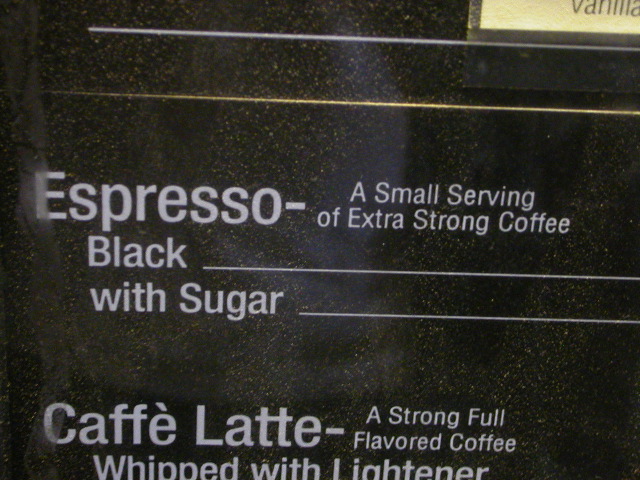 Greyhound's definition of espresso