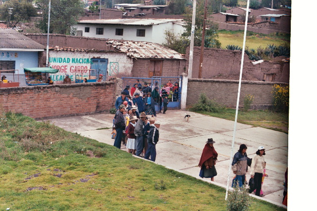 People coming inside the clinic gate