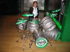 Lauren rocks it out in the Heineken building