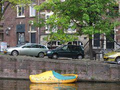 Tiny Amsterdam shoe boat