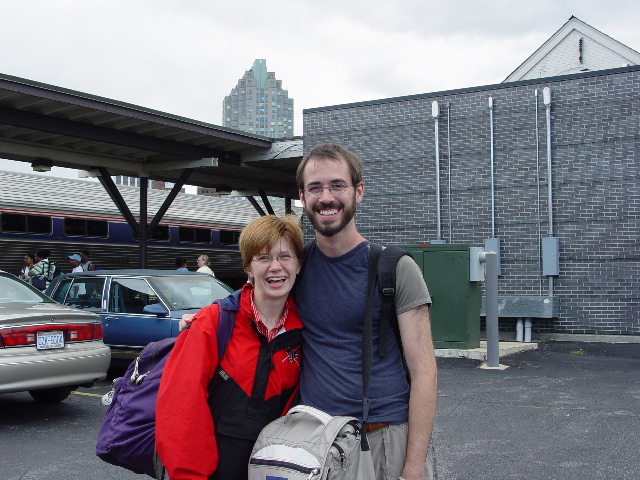 Back in Raleigh, at the train station