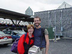 Back in Raleigh, at the train station