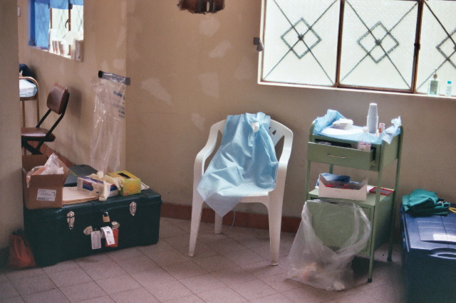 A patient's chair in the dental clinic