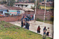 People coming inside the clinic gate