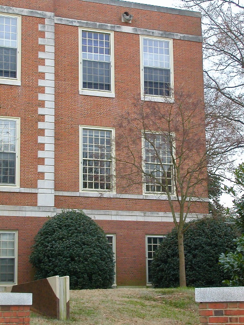 WFU Library exterior, where Lauren's office is