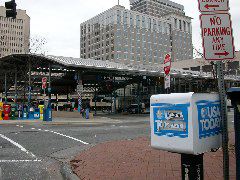 The Winston-Salem downtown bus terminal